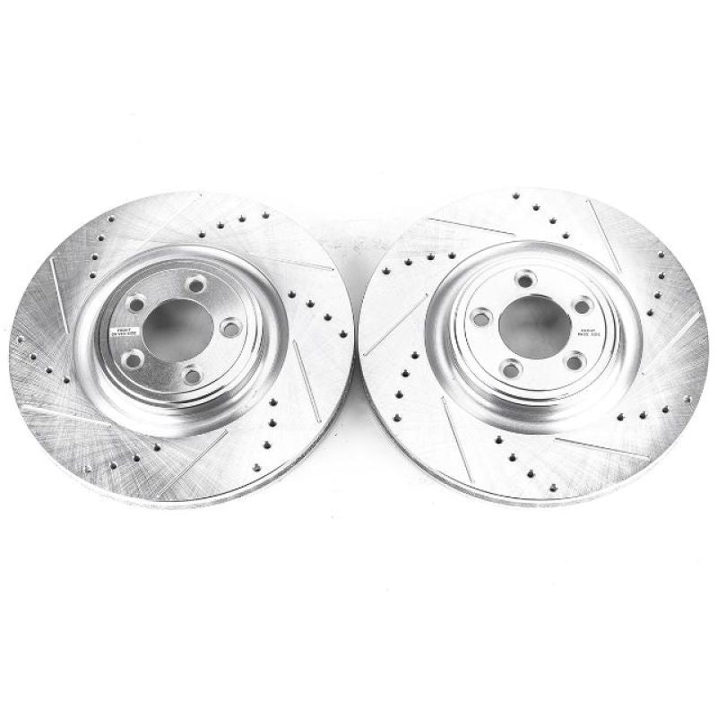PSB Evolution Drill/Slot Rotor - Power Stop 14-19 Jaguar F-Type Front Evolution Drilled & Slotted Rotors - Pair