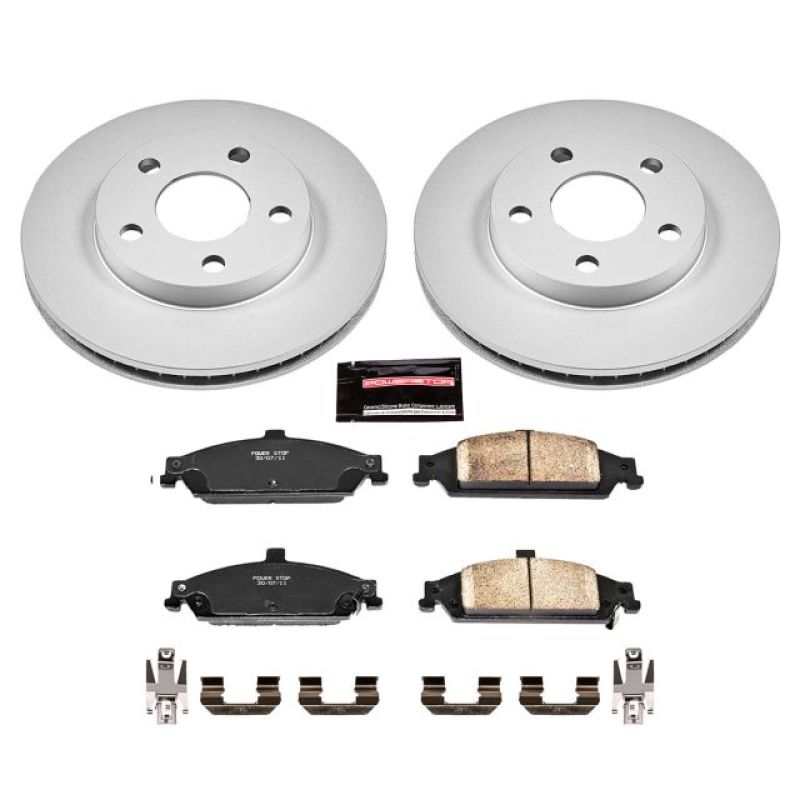 PSB Z17 Evolution Coated Kit - Power Stop 04-05 Chevrolet Classic Front Z17 Evolution Geomet Coated Brake Kit
