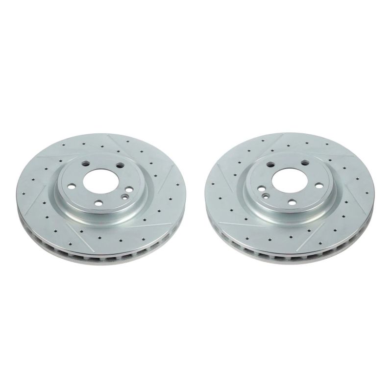 PSB Evolution Drill/Slot Rotor - Power Stop 17-19 Infiniti QX30 Front Evolution Drilled & Slotted Rotors - Pair