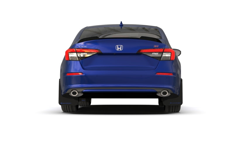 RAL UR Blk Flap/Rd Logo - Rally Armor 22-25 Honda Civic/Civic Si/Sport Black UR Mud Flap w/Red Logo