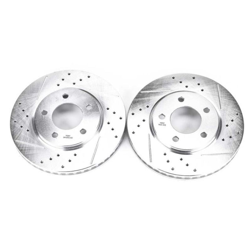 PSB Evolution Drill/Slot Rotor - Power Stop 01-07 Chrysler Town & Country Front Evolution Drilled & Slotted Rotors - Pair