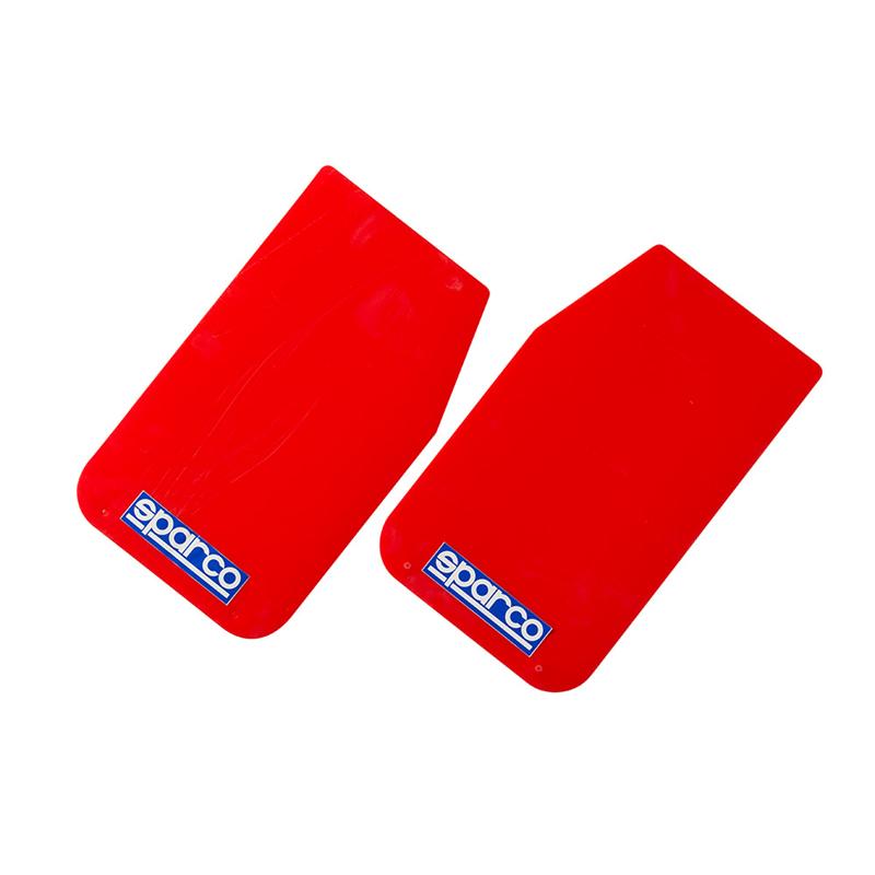 SPA Mud Flap Pair - Sparco Mud Flap Pair Red