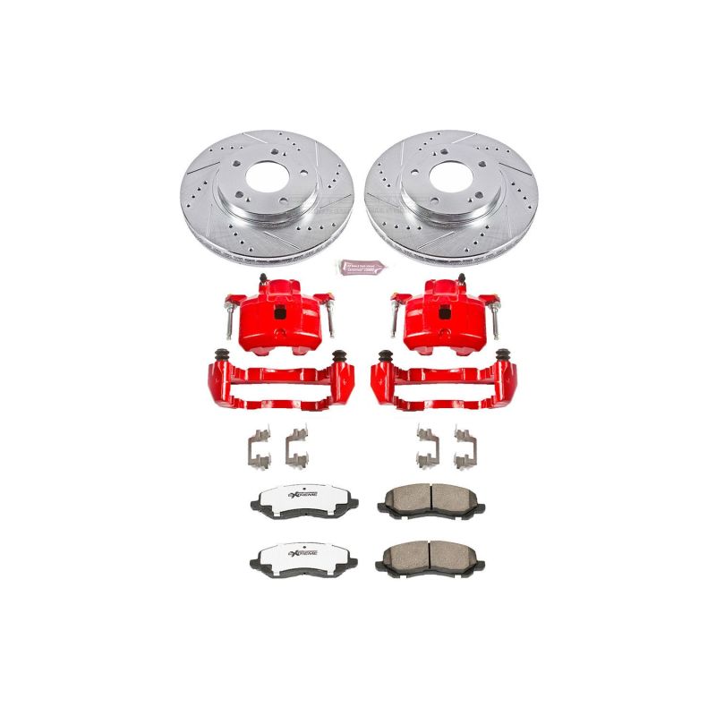 PSB Z26 Street Kit w/Cals - Power Stop 01-02 Chrysler Sebring Front Z26 Street Warrior Brake Kit w/Calipers