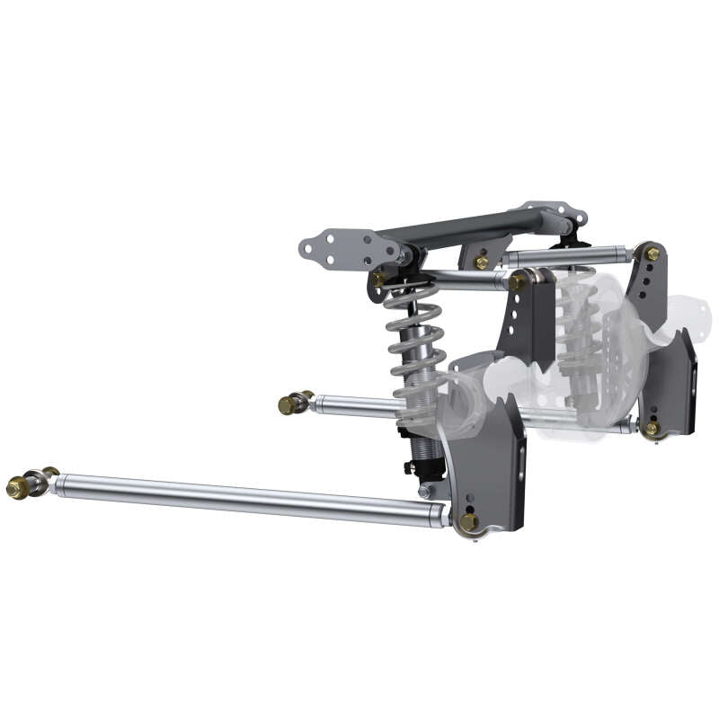 QAP Susp. Conversion System - QA1 HD Pro Rear Triangulated 4-Link Kit - Front Mount Single Adj Coilovers