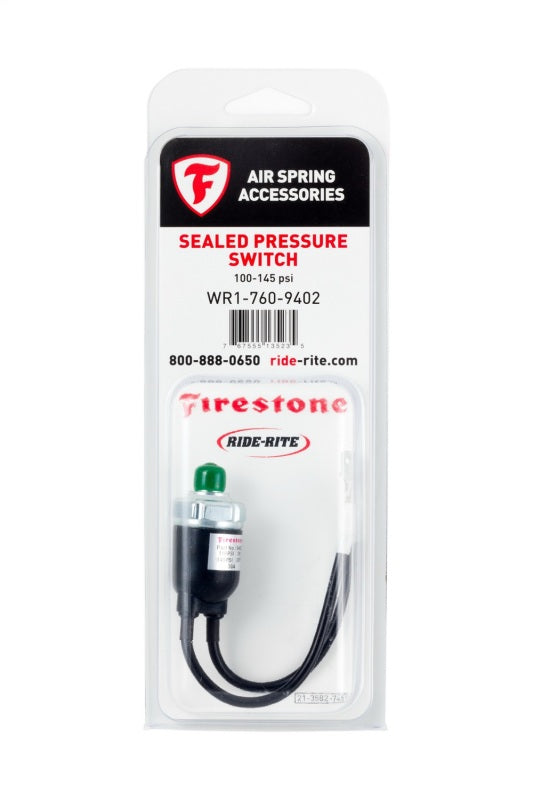 FIR Switches - Firestone Sealed Air Pressure Switch 110-145 PSI - Single (WR17609402)