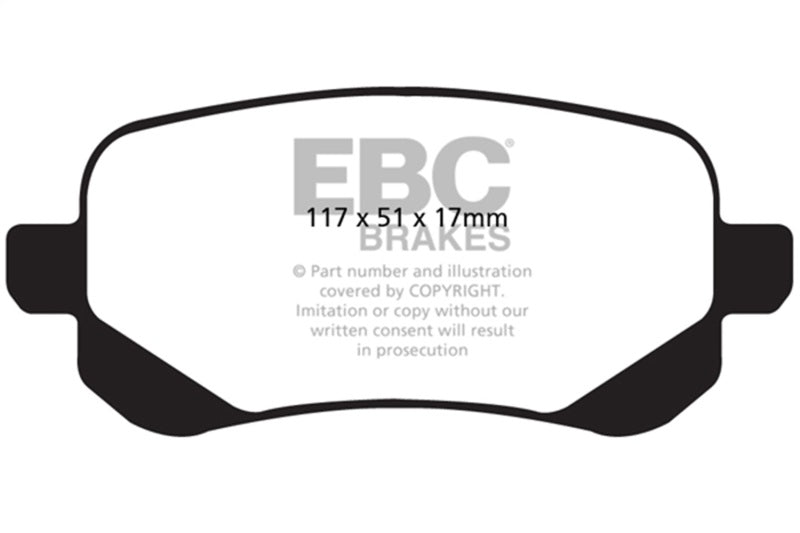 EBC Extra Duty Brake Pad Sets - EBC 08-11 Chrysler Town & Country 3.3 Extra Duty Rear Brake Pads