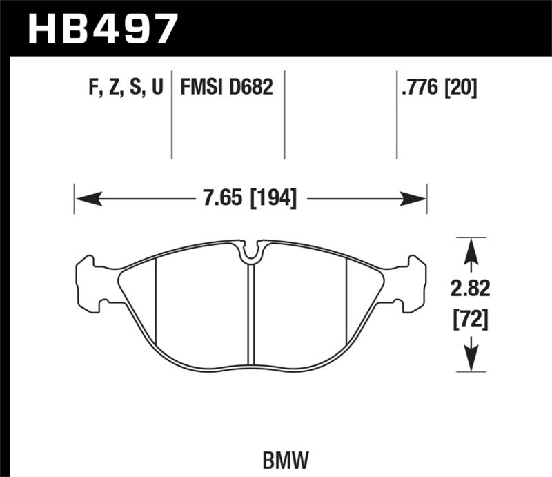 HAWK DTC-60 Brake Pad Sets - Hawk Performance 05-06 Mercedes-Benz S500/S430/E500 4Matic DTC-60 Front Race Brake Pads