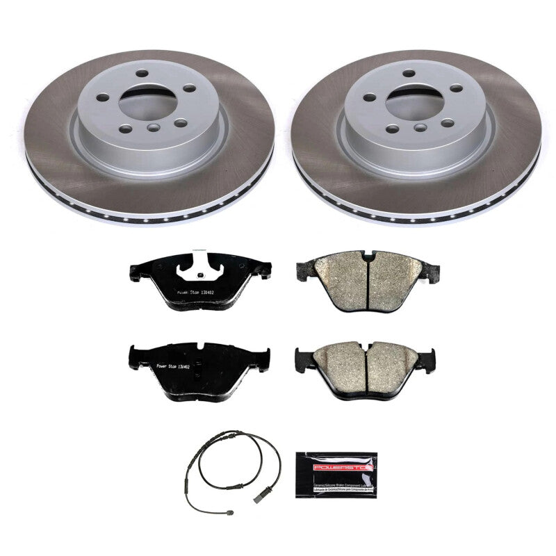 PSB Semi-Coated Rotor Kits - Power Stop 14-16 BMW 528i Front Semi-Coated Rotor Kit