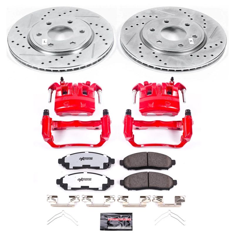 PSB Z36 Truck & Tow Kit w/Cals - Power Stop 05-18 Nissan Frontier Front Z36 Truck & Tow Brake Kit w/Calipers