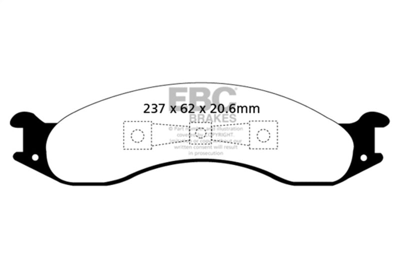EBC Ultimax2 Brake Pad Sets - EBC 92-94 Ford Econoline E250 4.9 Ultimax2 Front Brake Pads