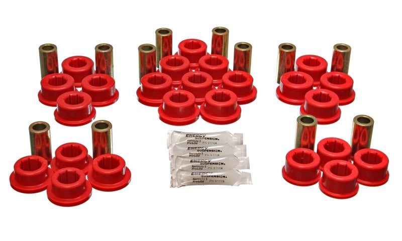ES Cntrl Arm Bushings - Red - Energy Suspension 87-92 Toyota Supra Red Rear Control Arm Bushing Set