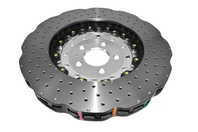DBA 5000 Series Drilled Rotors - DBA 14-18 Audi RS7 (w/Iron Rotors) Front 5000 Series Cross Drilled Rotor w/Silver Hat