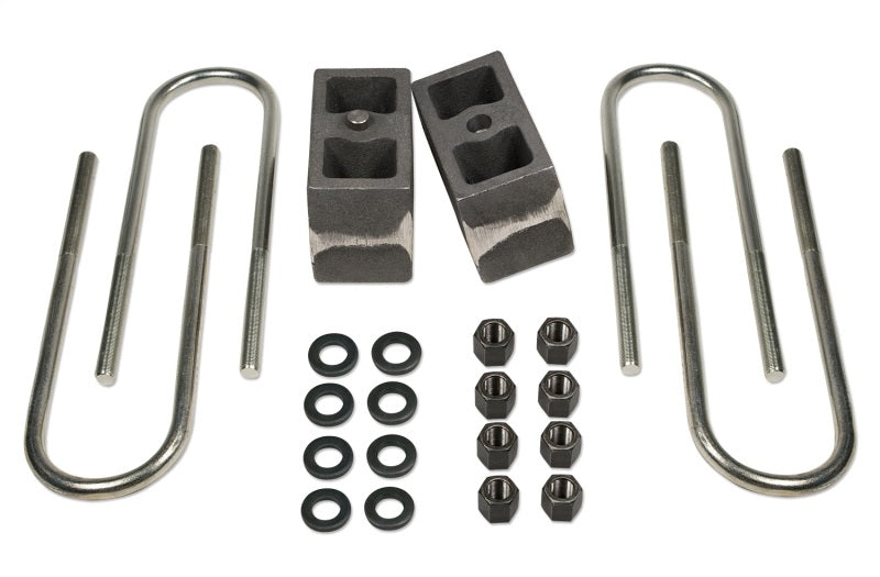 TUF Rear Block Kits - Tuff Country 99-16 Ford F-250 4wd (w/Factory Overloads) 4in Rear Block & U-Bolt Kit Non-Tapered