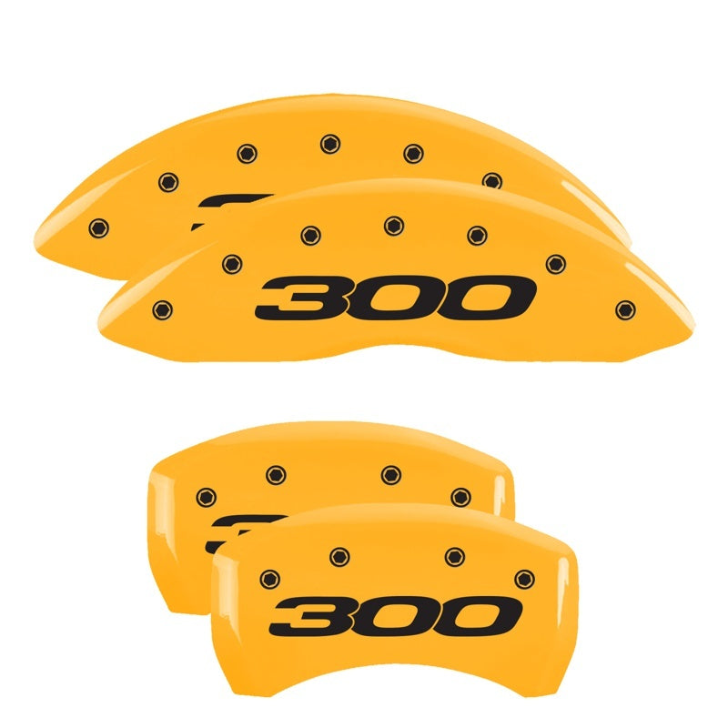 MGP Caliper Covers 4 Logo - MGP 4 Caliper Covers Engraved Front & Rear 300/2017 Yellow Finish Black Char 2014 Chrysler 300