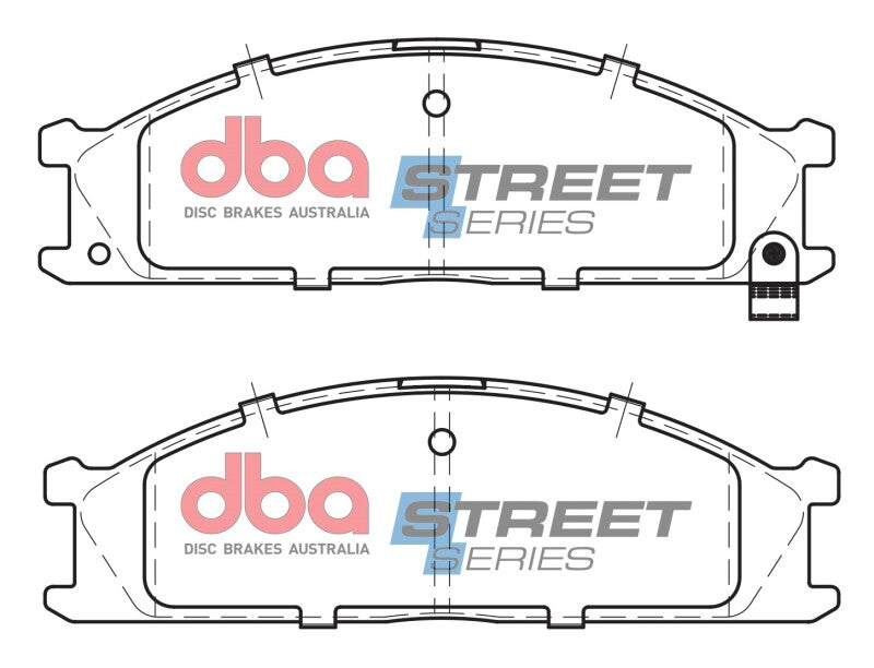 DBA Street Series Brake Pads - DBA 98-04 Nissan Frontier 4 Cyl RWD Street Series Front Brake Pads