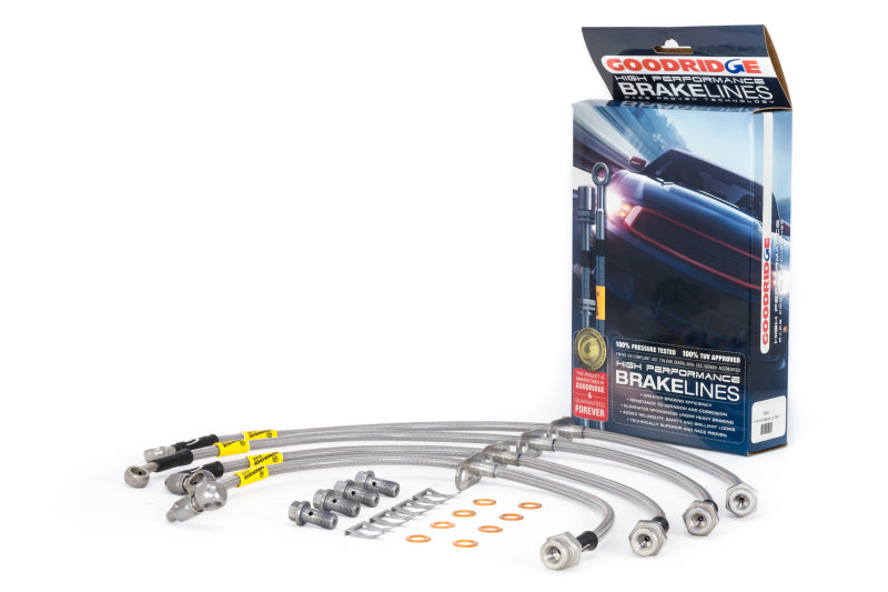 GR G-Stop Brake Line Kits - Goodridge 17-18 Honda Civic (Base/LX/EX) Stainless Steel Brake Line Kit