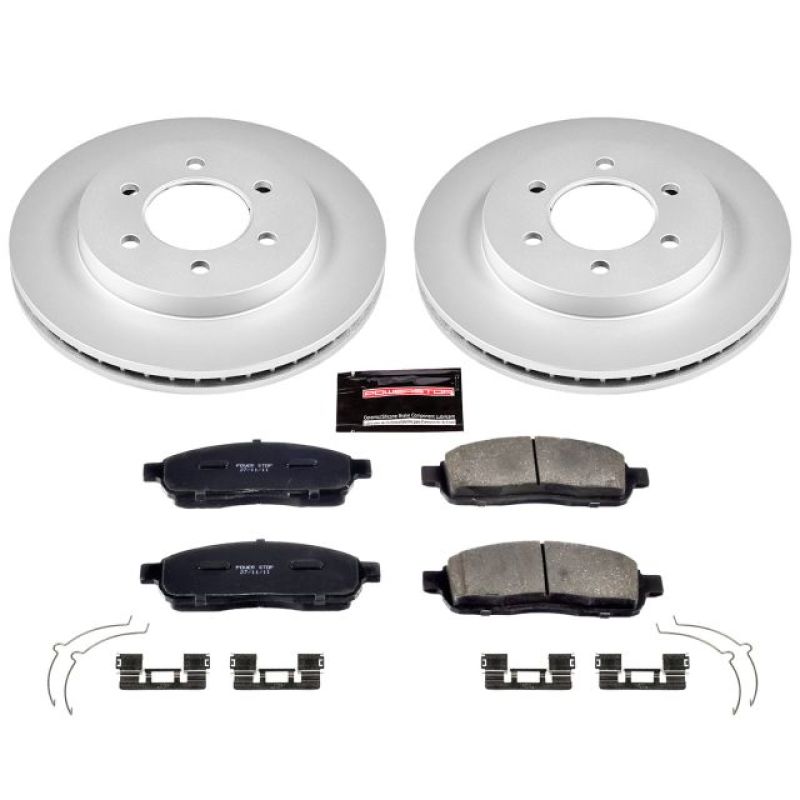 PSB Z17 Evolution Coated Kit - Power Stop 04-08 Ford F-150 Front Z17 Evolution Geomet Coated Brake Kit