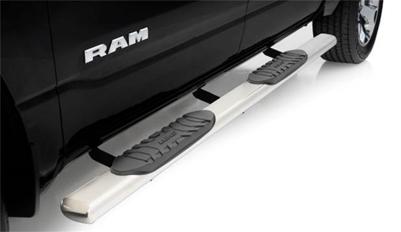 LND Nerf Bars - Polished - Lund 2019 RAM 1500 Ext. Cab 5in. Oval Straight SS Nerf Bars - Polished