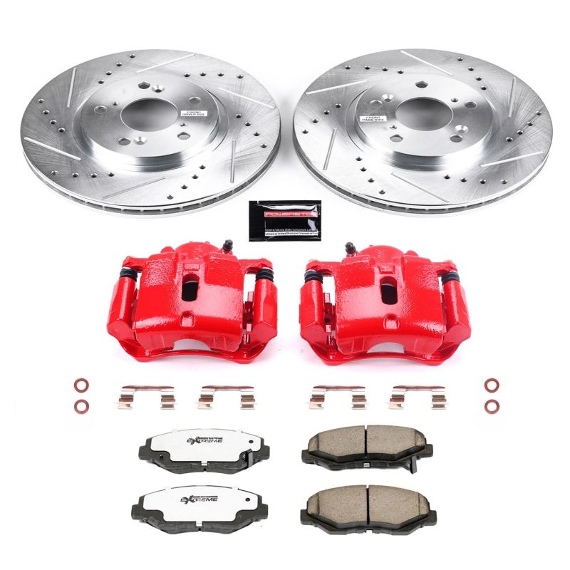 PSB Z26 Street Kit w/Cals - Power Stop 03-08 Honda Pilot Front Z26 Street Warrior Brake Kit w/Calipers