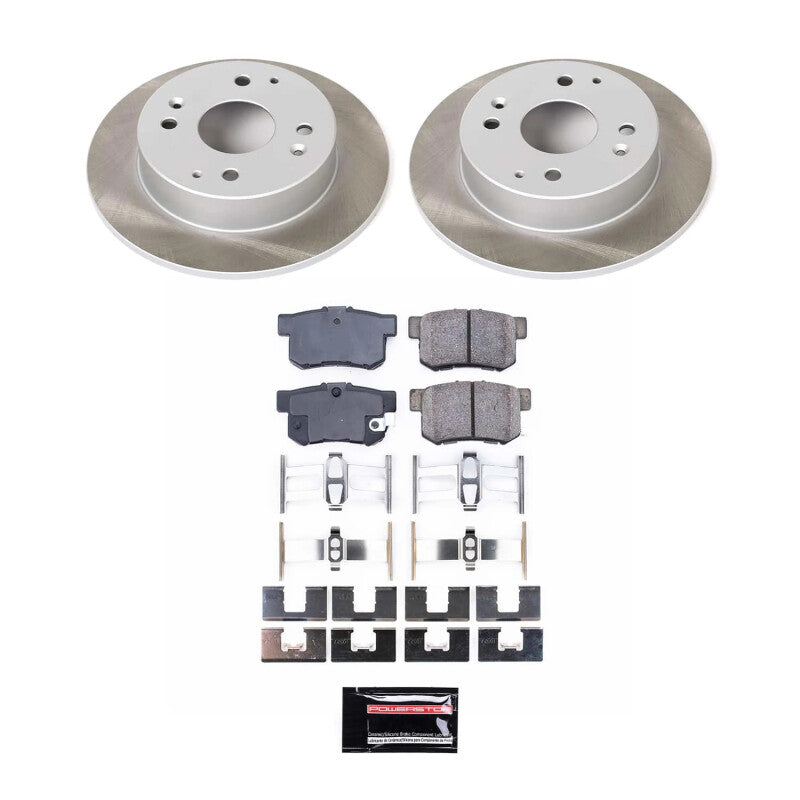 PSB Semi-Coated Rotor Kits - Power Stop 98-02 Honda Accord Rear Semi-Coated Rotor Kit