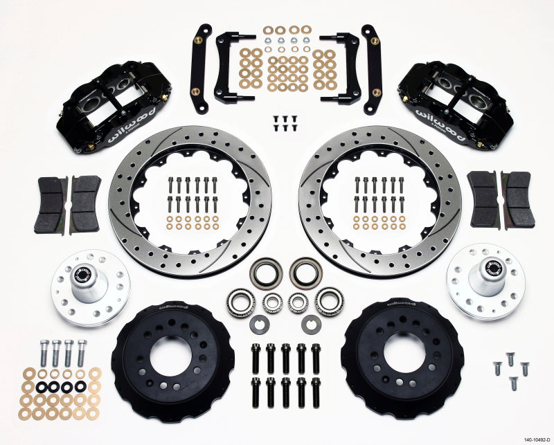 WIL Superlite Brake Kit - Wilwood Narrow Superlite 6R Front Hub Kit 12.88in Drilled 79-81 Camaro