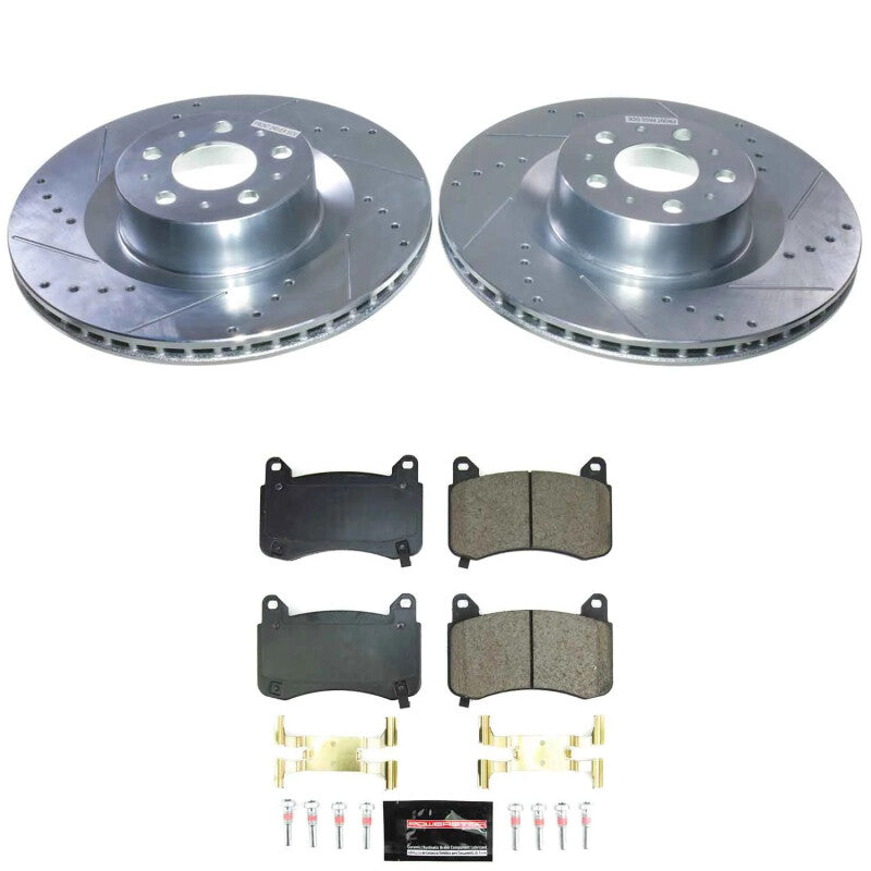 PSB Z23 Evolution Kit - Power Stop 20-24 Tesla Y Front Z23 Evolution Brake Kit