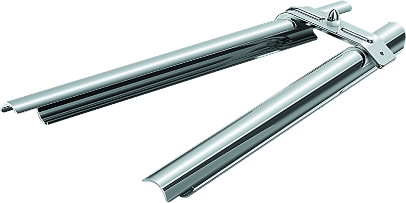 KUR Downtube Covers B - Kuryakyn Downtube Covers 00-06 Softail Chrome