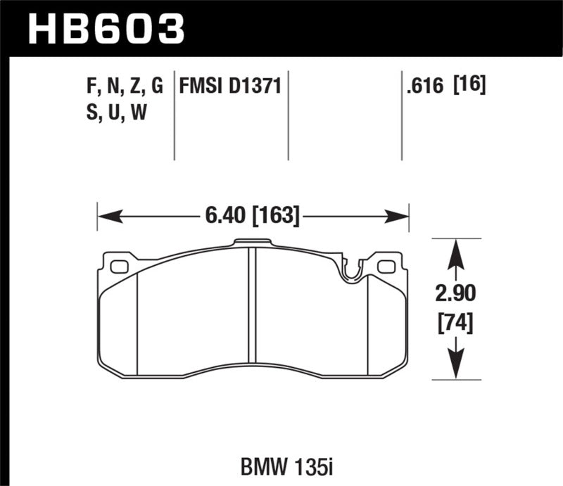 HAWK HPS Brake Pad Sets - Hawk BMW 135i HPS Street Front Brake Pads