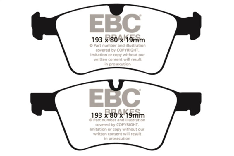 EBC Yellowstuff Brake Pad Sets - EBC 08-10 Mercedes-Benz GL320 3.0 TD (373mm Front Rotors) Yellowstuff Front Brake Pads