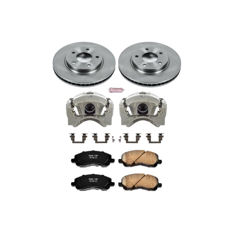 PSB Autospecialty Kit w/Cals - Power Stop 07-12 Dodge Caliber Front Autospecialty Brake Kit w/Calipers
