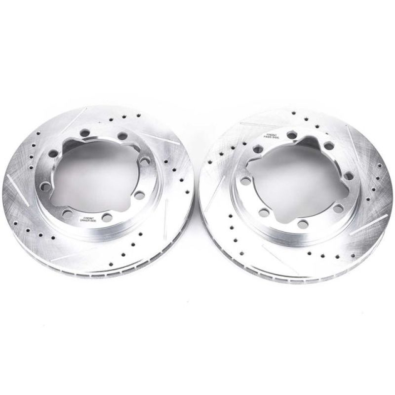 PSB Evolution Drill/Slot Rotor - Power Stop 90-00 Chevrolet K3500 Front Evolution Drilled & Slotted Rotors - Pair