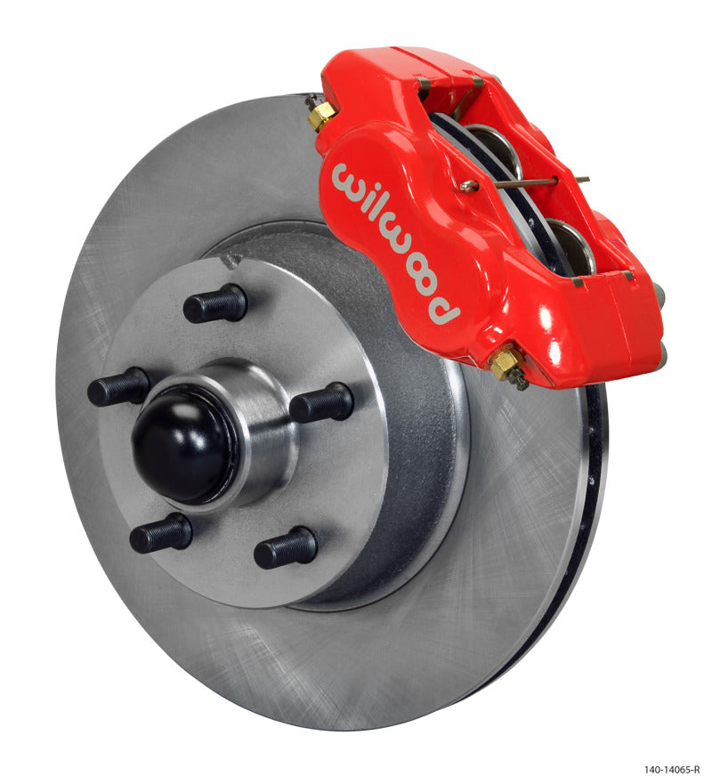 WIL Dynalite Brake Kit - Wilwood Forged Dynalite Front Kit 11.03in 1 PC Rotor&Hub - Red WWE ProSpindle