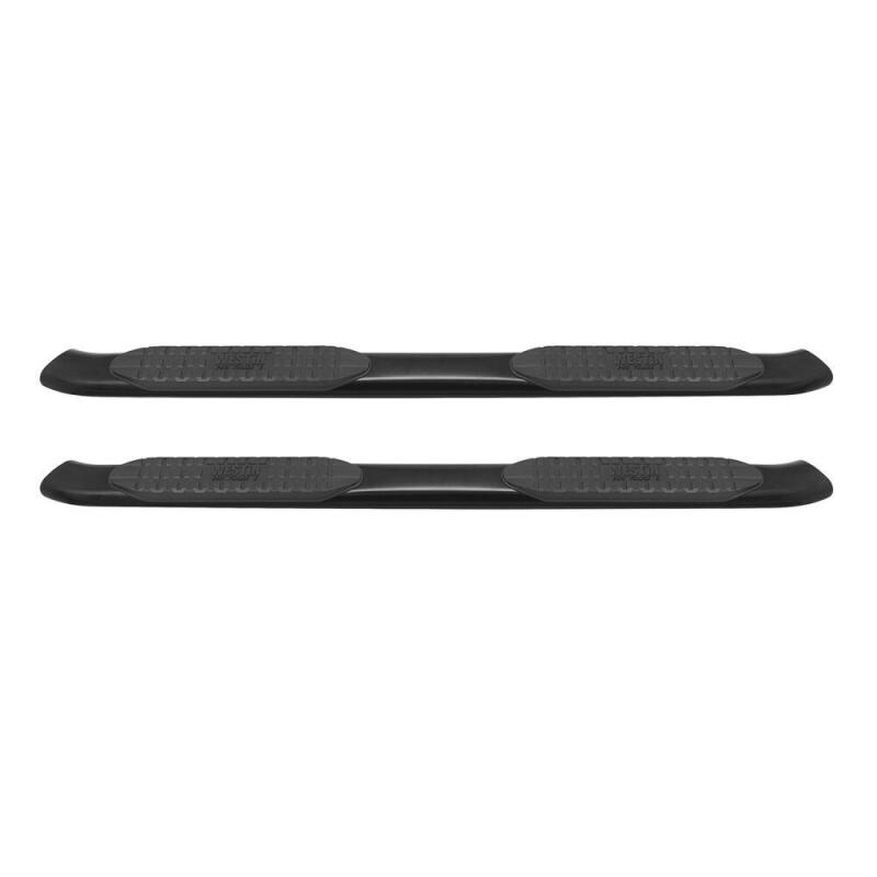 WES Nerf Bars - PRO TRAXX 5 - Westin 2014-2018 Chevy Silverado 1500 Crew Cab PRO TRAXX 5 Oval Nerf Step Bars - Black