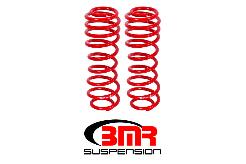 BMR Lowering Springs - BMR 05-14 S197 Mustang GT/GT500 Rear Performance/Drag Lowering Springs - Red