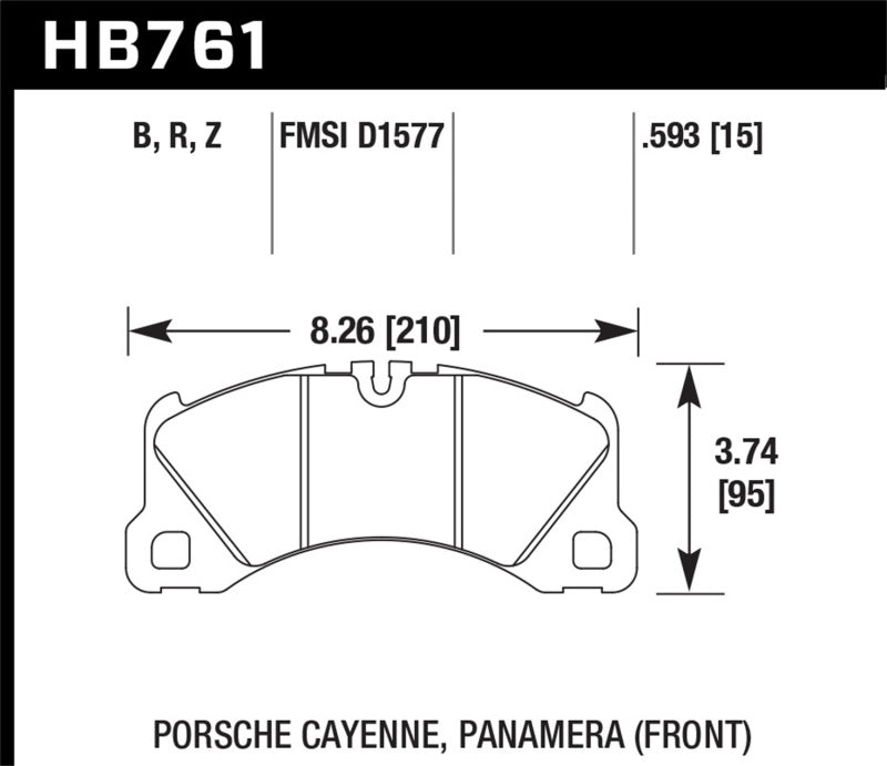 HAWK Ceramic Brake Pad Sets - Hawk 10-13 Porsche Panamera / 12-15 Cayenne  Performance Ceramic Luxury & Touring Front Brake Pad