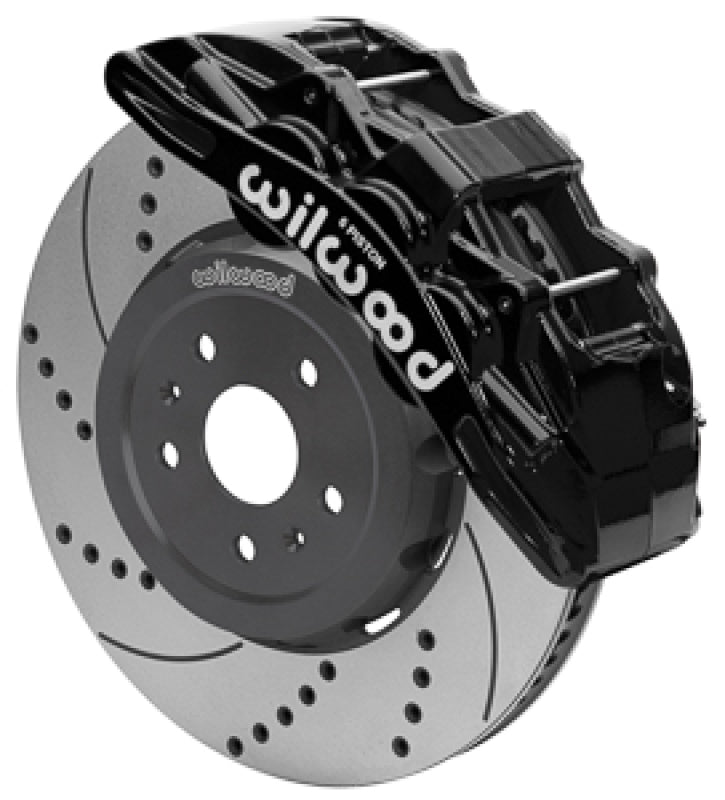 WIL SX6R Brake Kit - Wilwood SX6R Big Brake Dynamic Front Brake Kit 15in Drilled & Slotted Black 2020+ Chevy C8 Corvette