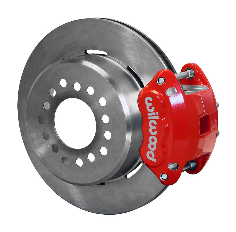 WIL D154 Brake Kit - Wilwood D154 P/S Park Brake Kit Red Small Ford 2.66in Offset