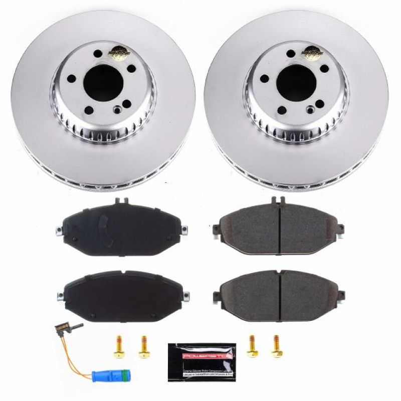 PSB Z23 Evolution Coated Kit - Power Stop 17-18 Mercedes-Benz C300 Front Z23 Evolution Sport Coated Brake Kit