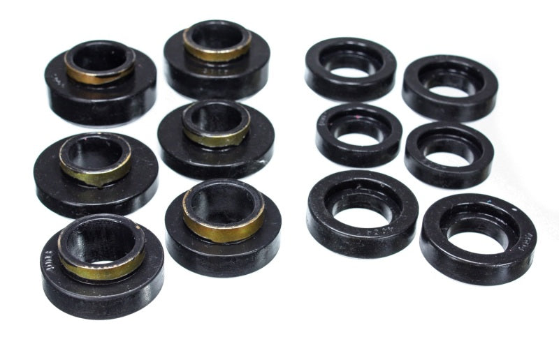 ES Body Mounts - Black - Energy Suspension GM Black Body to Frame Mount and Radiator Support Bushing Set