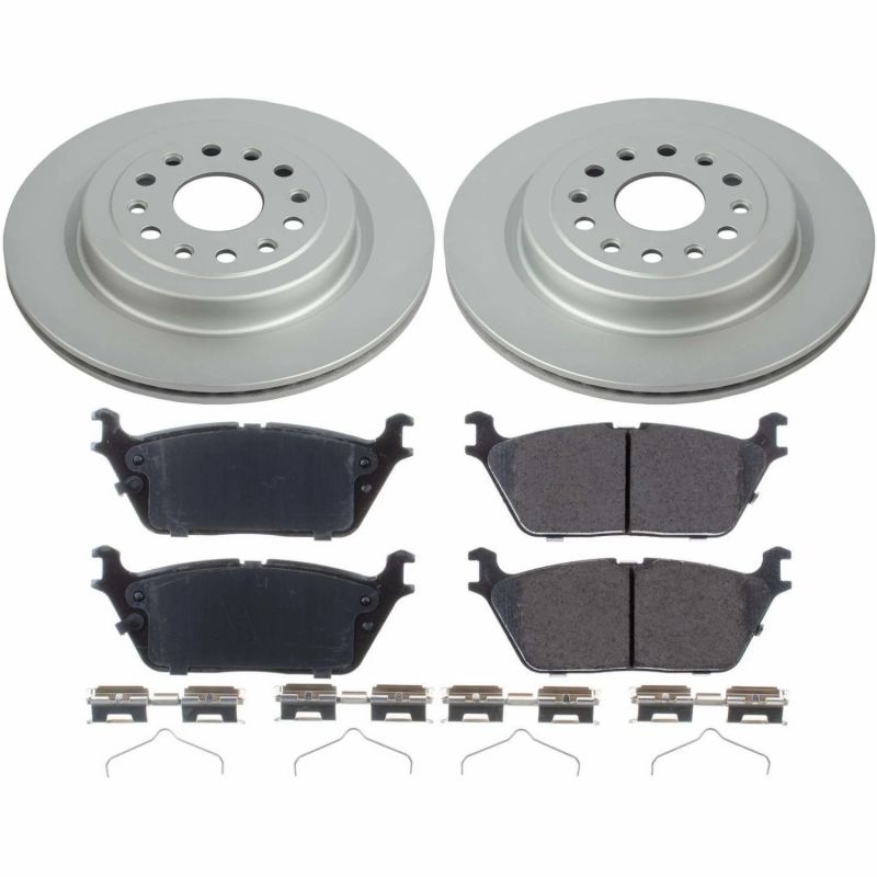 PSB Z17 Evolution Coated Kit - Power Stop 2019 Ram 1500 Rear Z17 Evolution Geomet Coated Brake Kit