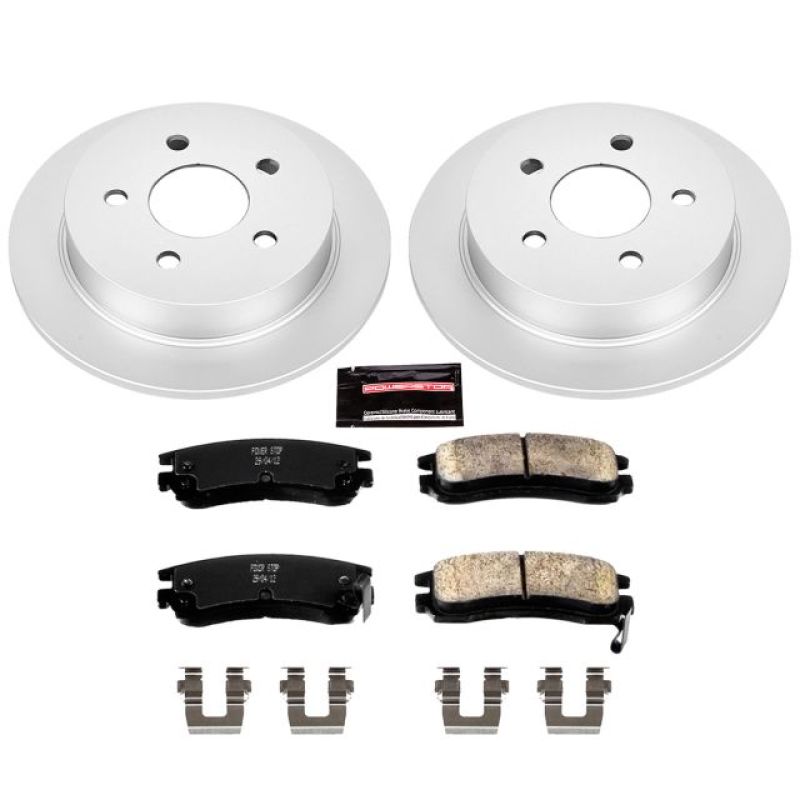 PSB Z17 Evolution Coated Kit - Power Stop 04-05 Buick Century Rear Z17 Evolution Geomet Coated Brake Kit