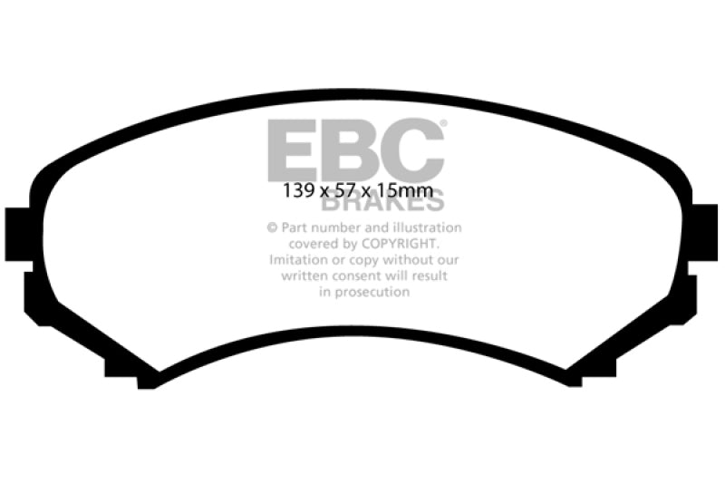 EBC Ultimax2 Brake Pad Sets - EBC 92-93 Mazda MPV 2.6 2WD Ultimax2 Front Brake Pads