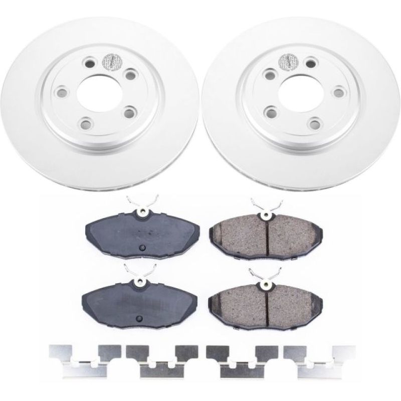 PSB Z17 Evolution Coated Kit - Power Stop 2005 Jaguar Vanden Plas Rear Z17 Evolution Geomet Coated Brake Kit