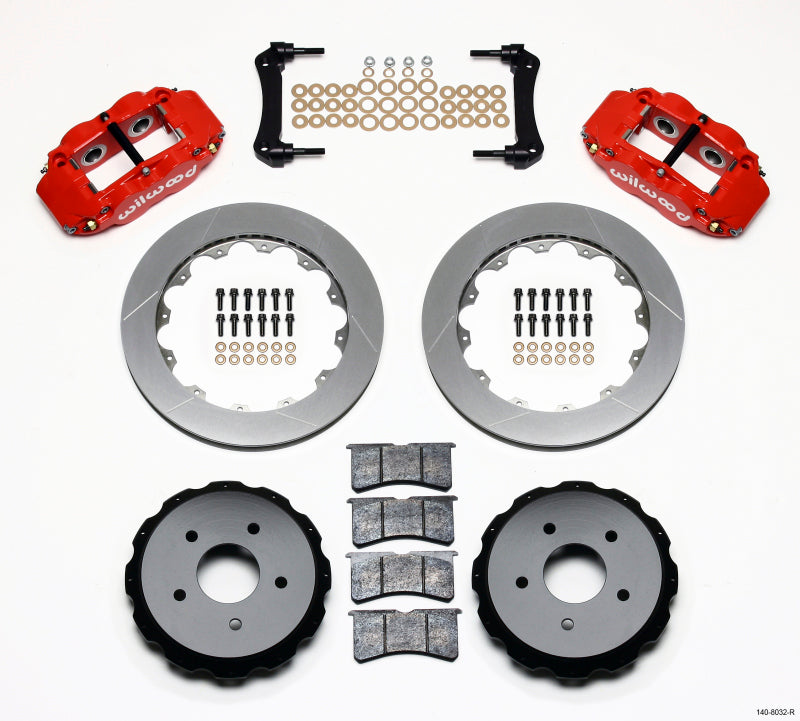 WIL Superlite Brake Kit - Wilwood Narrow Superlite 4R Rear Kit 12.88in Red 97-04 Corvette C5/Z06