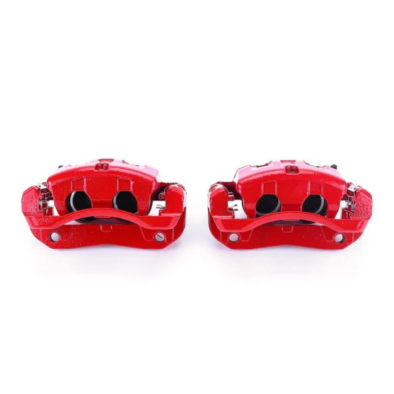 PSB Red Calipers - Power Stop 03-06 Acura MDX Front Red Calipers w/Brackets - Pair