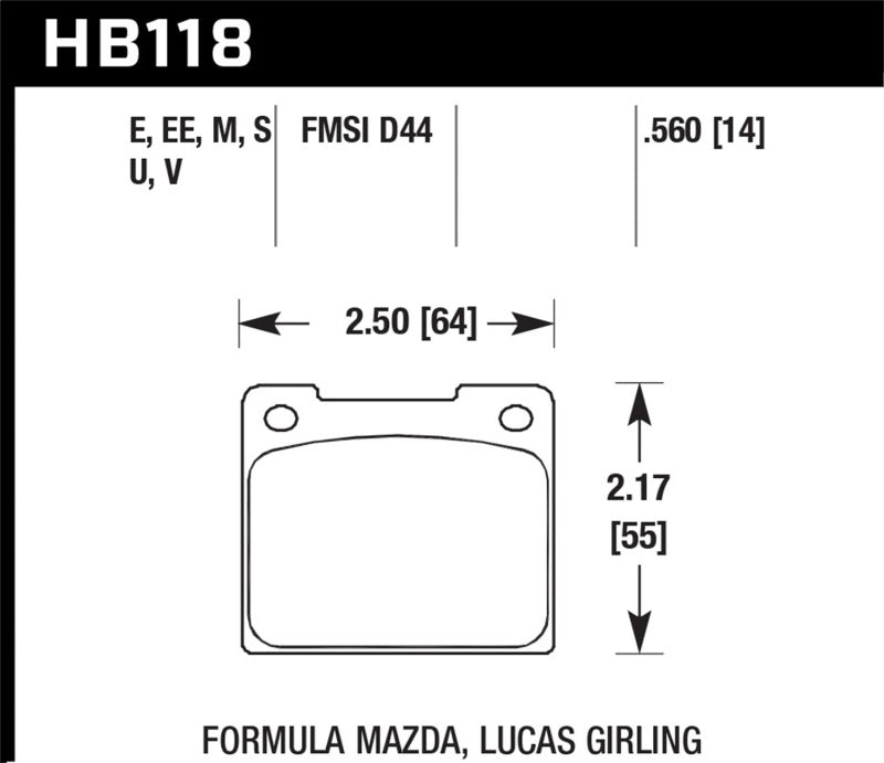 HAWK Black Brake Pad Sets - Hawk 1978 Volvo 242 Black Race Front Brake Pads