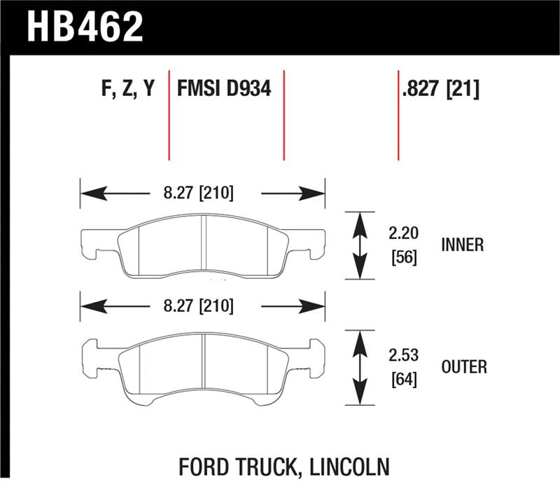 HAWK LTS Brake Pads - Hawk 03-06 Ford Expedition / 03-06 Lincoln Navigator LTS Street Front Brake
