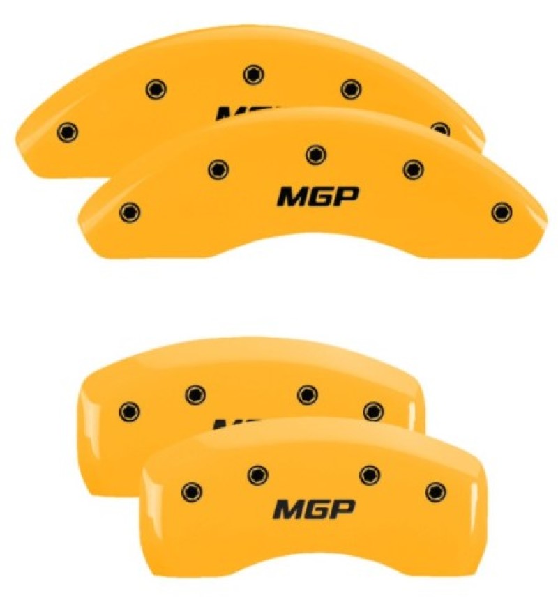 MGP Caliper Covers 4 Standard - MGP 4 Caliper Covers Engraved Front & Rear MGP Yellow Finish Black Characters 2018 Kia Optima