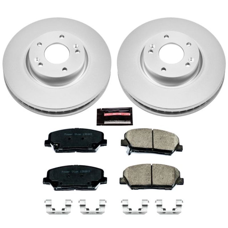 PSB Z17 Evolution Coated Kit - Power Stop 13-15 Hyundai Veloster Front Z17 Evolution Geomet Coated Brake Kit
