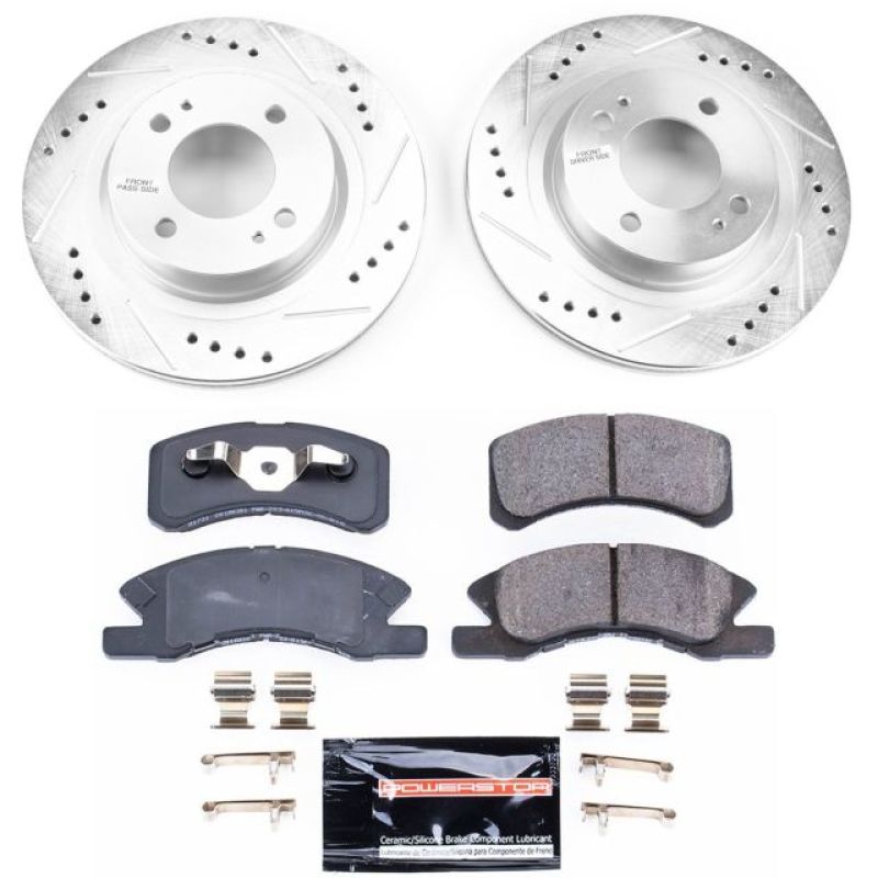 PSB Z23 Evolution Kit - Power Stop 17-18 Mitsubishi Mirage Front Z23 Evolution Sport Brake Kit